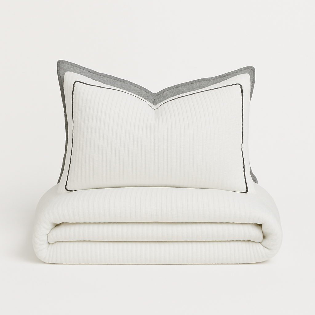The Amara | French Style Yarn Quilted Duvet Set
