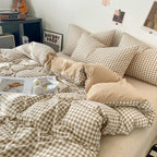 Kaiseki Grande | Japanese Style Check Queen Duvet Cover Set