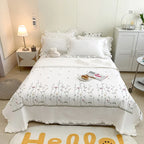 The Aurelia | Fresh Flower Embroidered Blanket Quilt Duvet Set