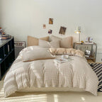 Kaiseki Grande | Japanese Style Check Queen Duvet Cover Set