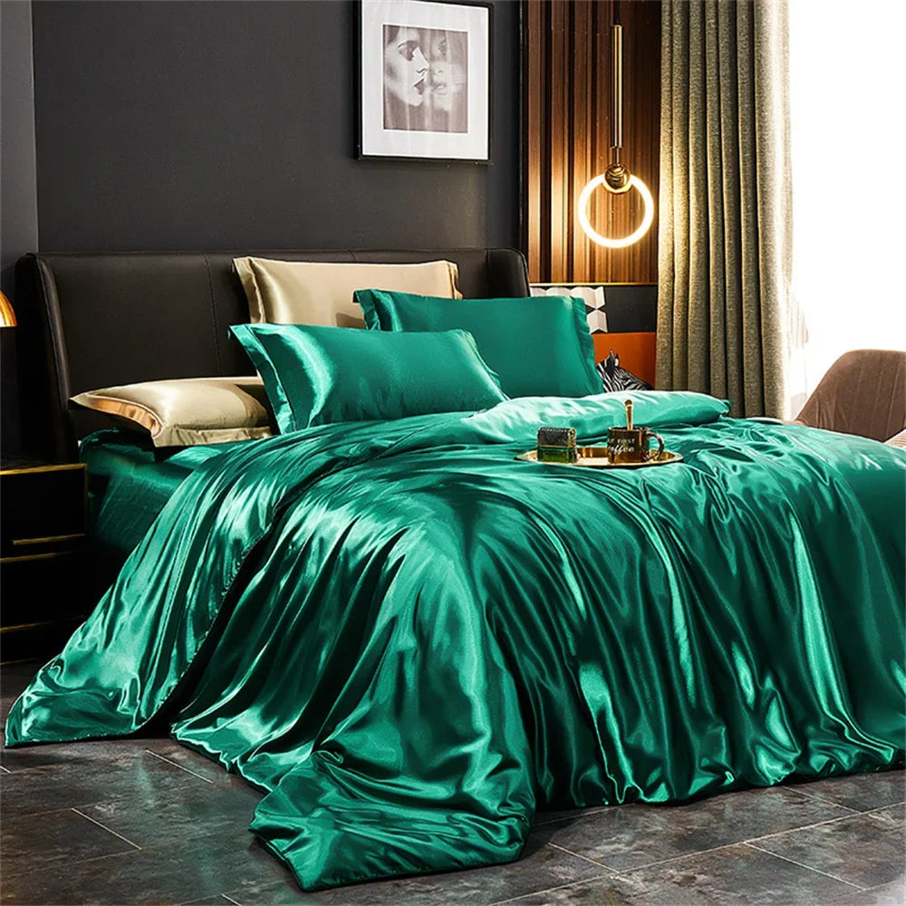 Solid Silk Bedding Set