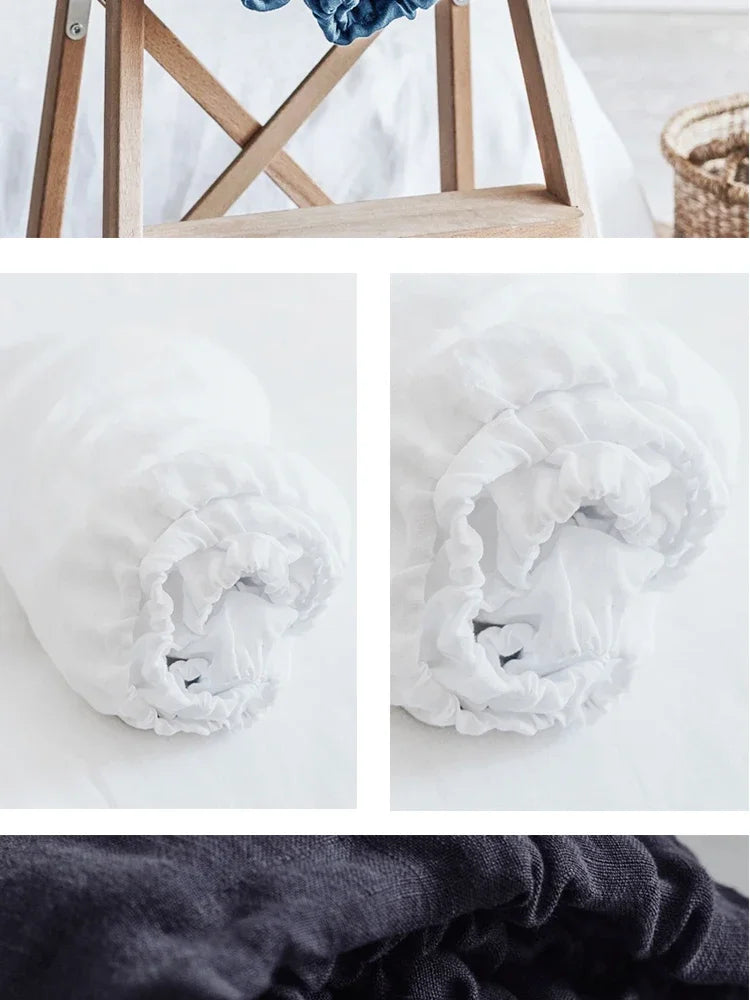 Pure linen Bed Sheet Set 4 Piece