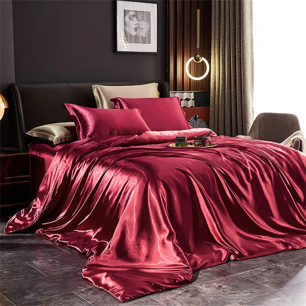 Solid Silk Bedding Set
