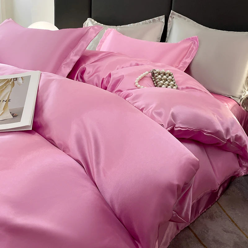 Nordic Satin Silk Bedding Set