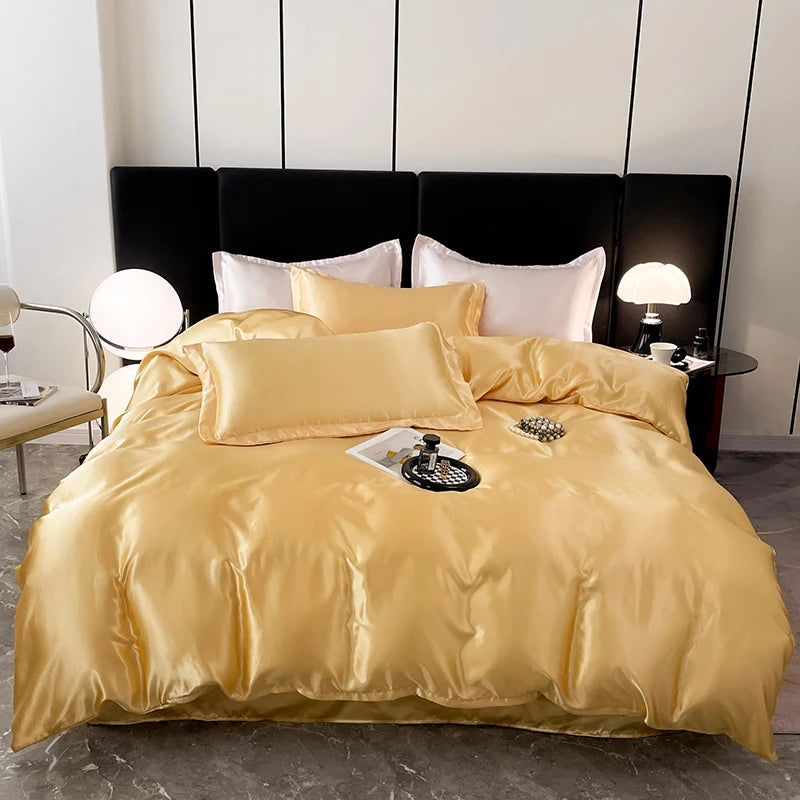 Nordic Satin Silk Bedding Set