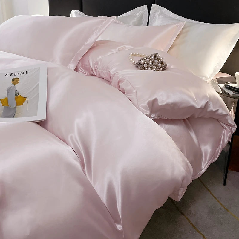 Nordic Satin Silk Bedding Set