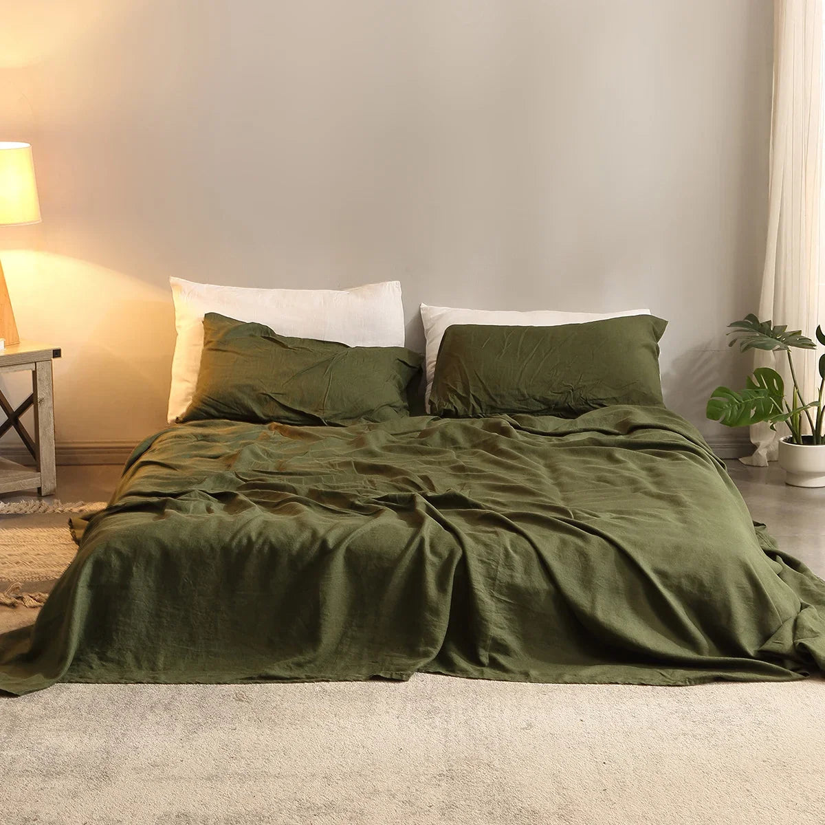 Pure linen Bed Sheet Set 4 Piece
