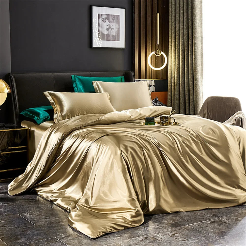 Solid Silk Bedding Set