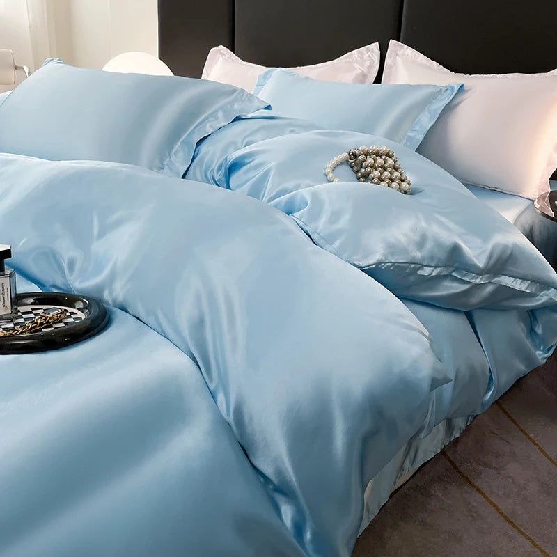 Nordic Satin Silk Bedding Set
