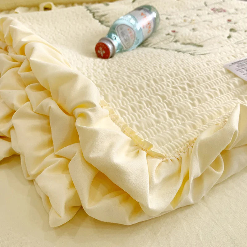 The Aurelia | Fresh Flower Embroidered Blanket Quilt Duvet Set
