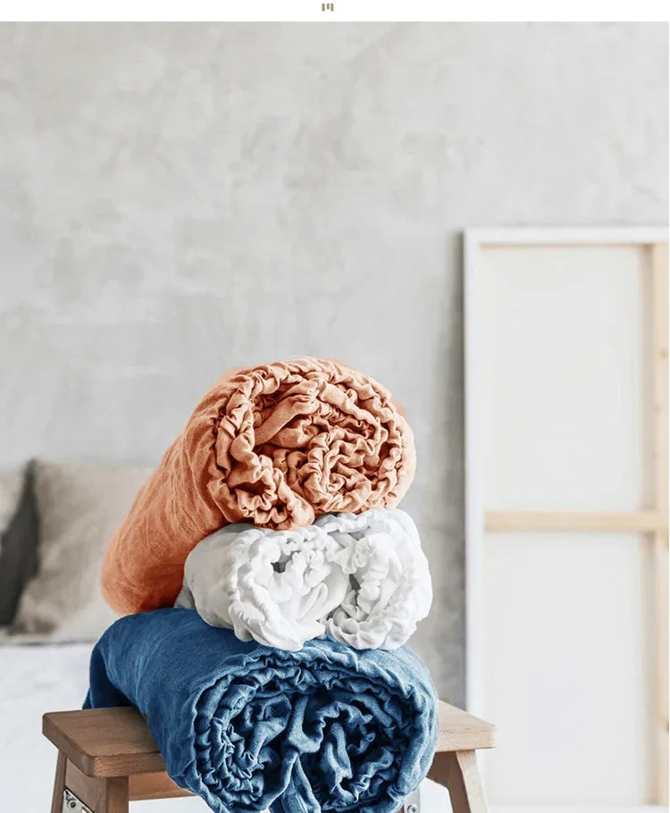 Pure linen Bed Sheet Set 4 Piece