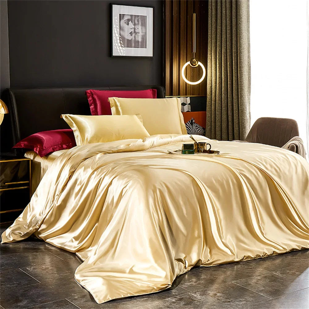 Solid Silk Bedding Set