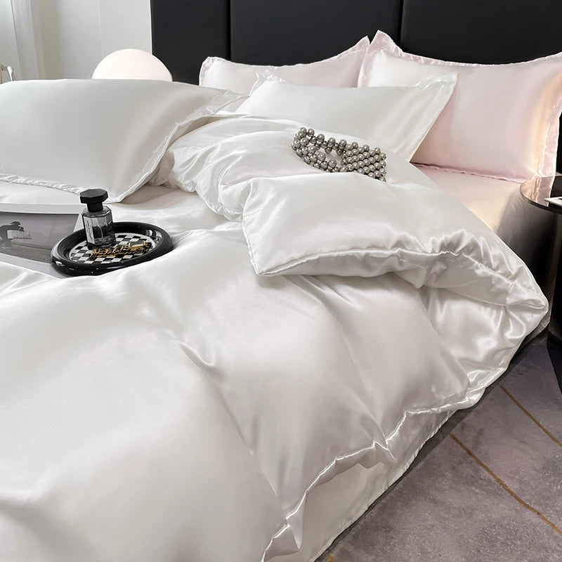 Nordic Satin Silk Bedding Set