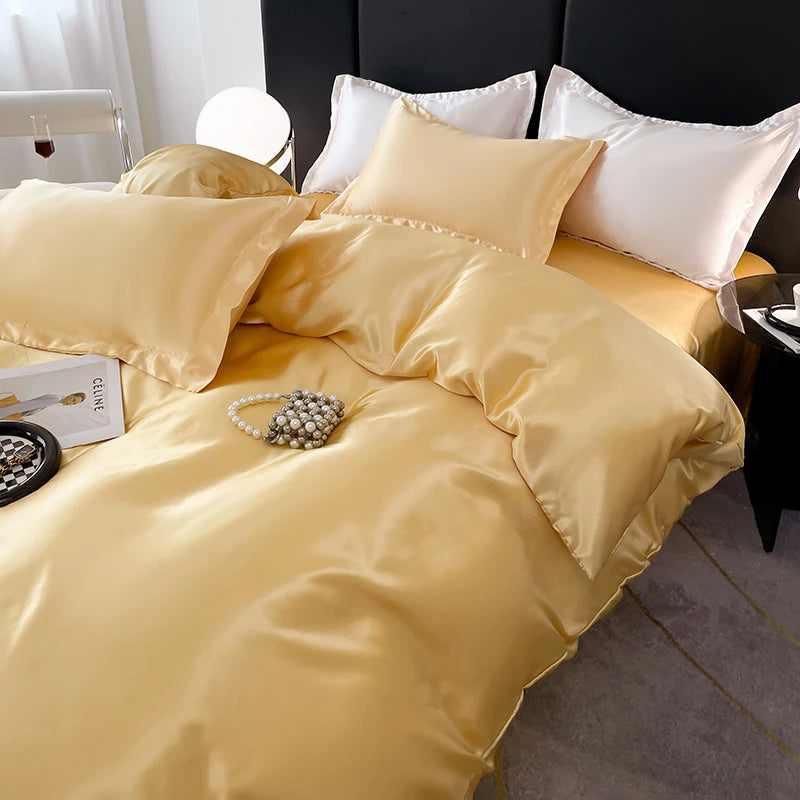 Nordic Satin Silk Bedding Set