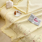 The Aurelia | Fresh Flower Embroidered Blanket Quilt Duvet Set