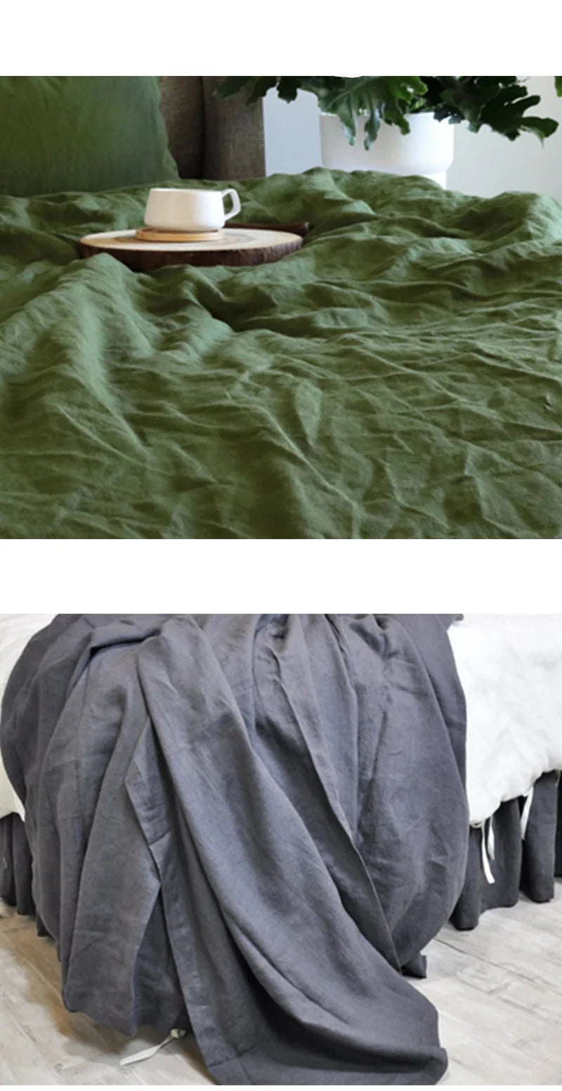 100% Pure Linen Bed Sheet | Flat Sheet Set 1pc
