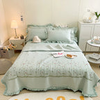 The Aurelia | Fresh Flower Embroidered Blanket Quilt Duvet Set