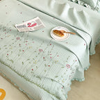 The Aurelia | Fresh Flower Embroidered Blanket Quilt Duvet Set