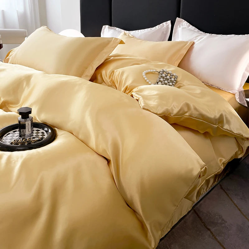 Nordic Satin Silk Bedding Set