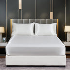 Silk Satin Fitted Bed Sheet with Elastic Band