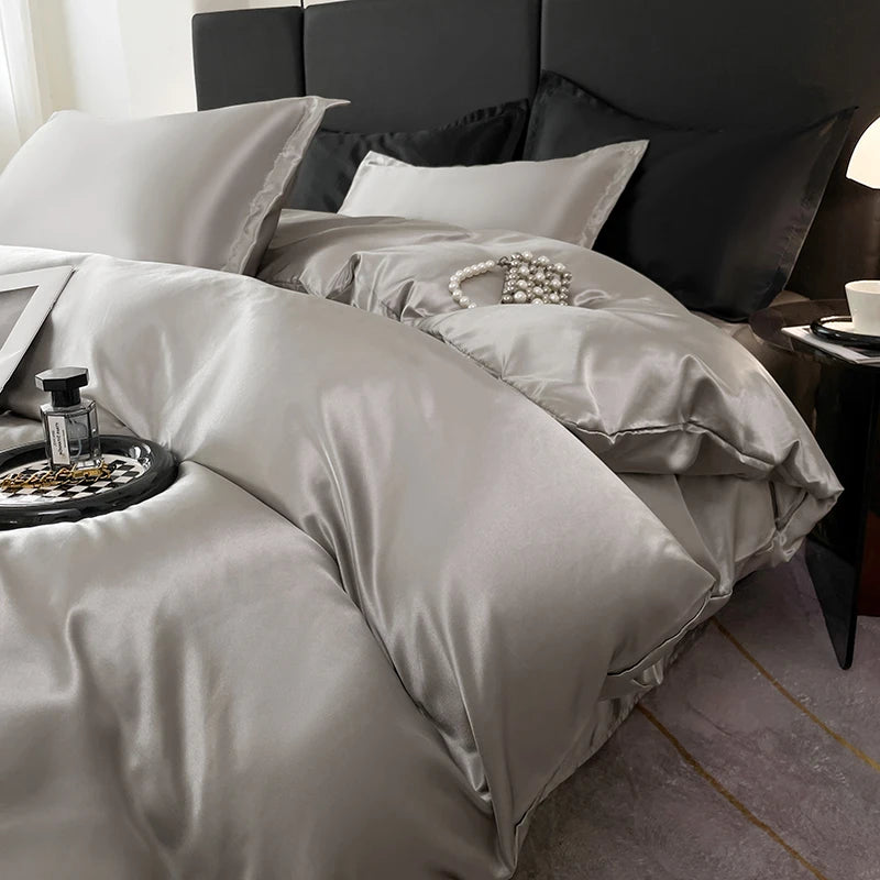Nordic Satin Silk Bedding Set