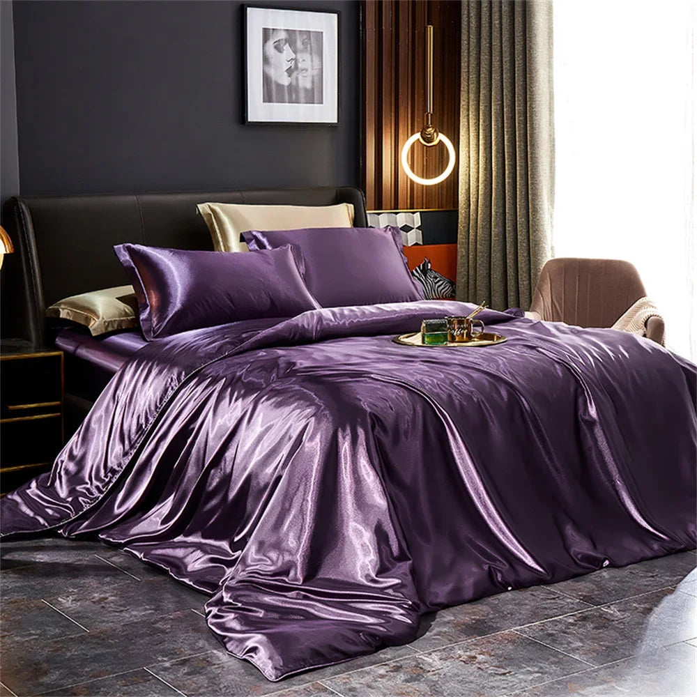 Solid Silk Bedding Set