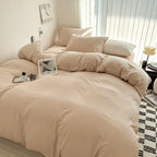 Solid Bed Linen Cotton Bedding Set