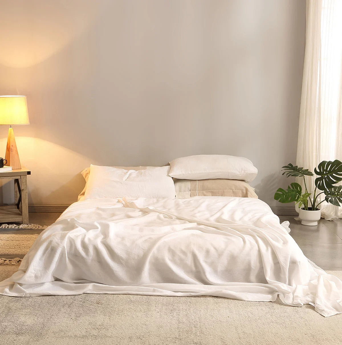 Pure linen Bed Sheet Set 4 Piece