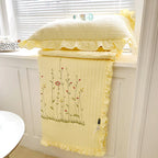The Aurelia | Fresh Flower Embroidered Blanket Quilt Duvet Set