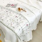 The Aurelia | Fresh Flower Embroidered Blanket Quilt Duvet Set