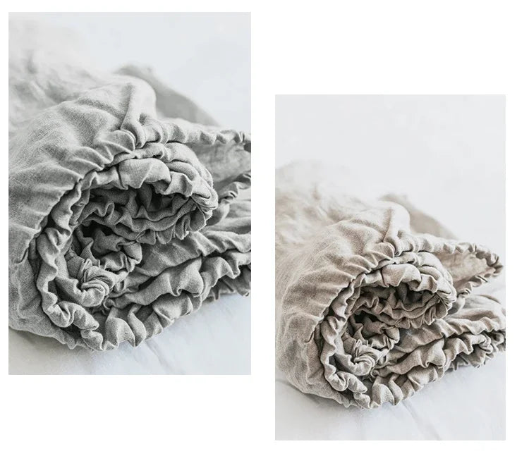 Pure linen Bed Sheet Set 4 Piece