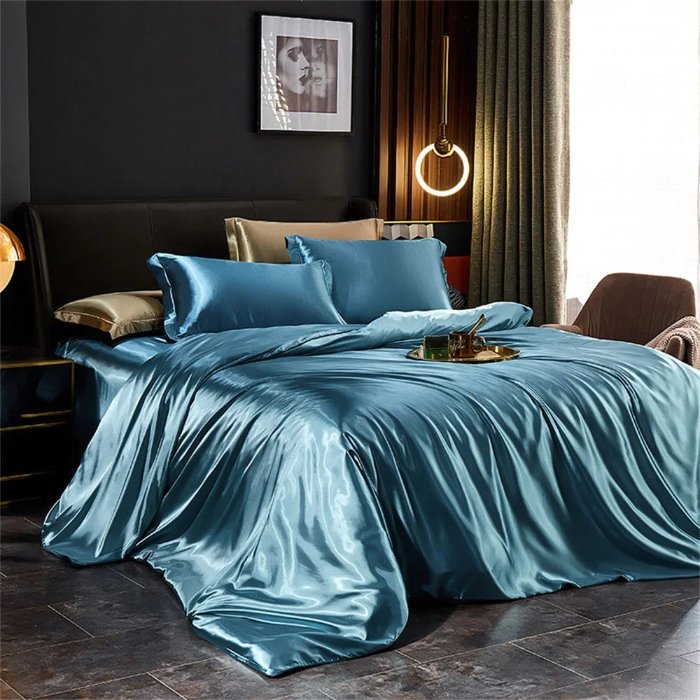 Solid Silk Bedding Set