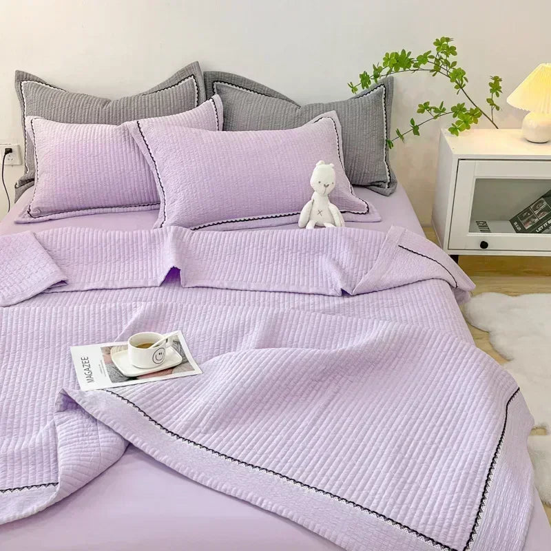 The Amara | French Style Yarn Quilted Duvet Set