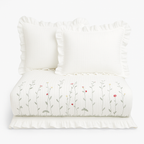 The Aurelia | Fresh Flower Embroidered Blanket Quilt Duvet Set