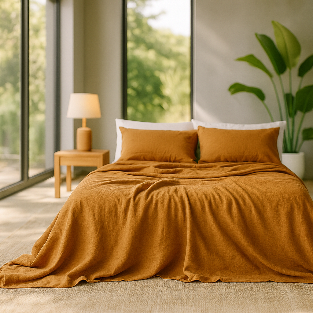 Pure linen Bed Sheet Set 4 Piece